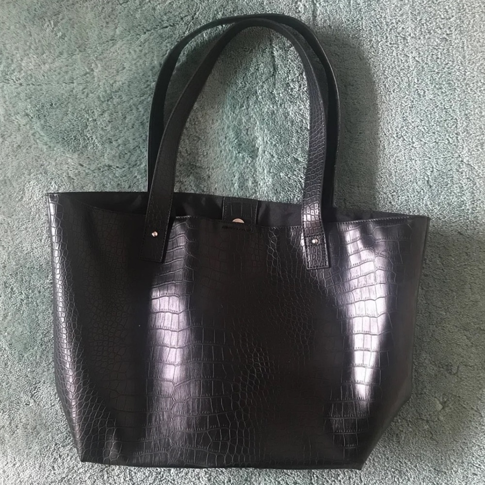Croc style black bag